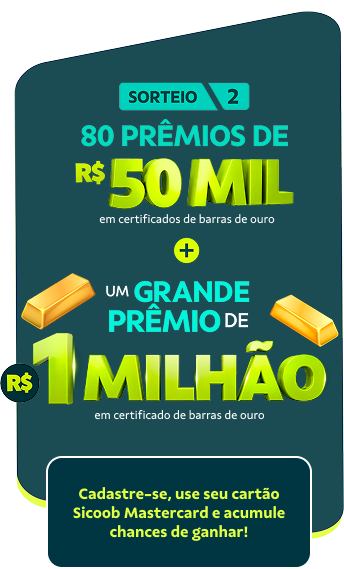 80 premios de 50 mil reais em certificado de barras de ouro